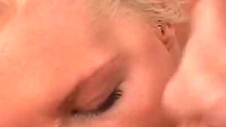 Please, I Need It Now - Blonde with Blue Panties Gets Intense Oral Action