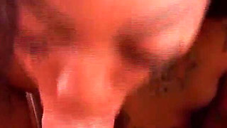 Petite ebony Anjanette Astoria POV deepthroat blowjob