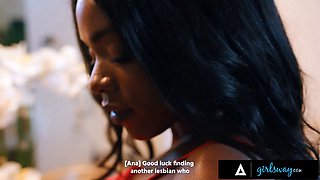 Girlsway - milf Cory Chase’s fuck-holes double stuffed by Ana Foxxx’s strap-on & toy in horny wet bang