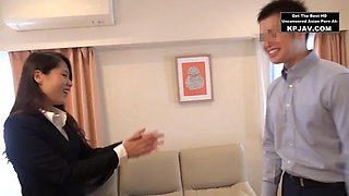 Hot Office Babe At A Party: Blowjob, Doggy  Asian Porn