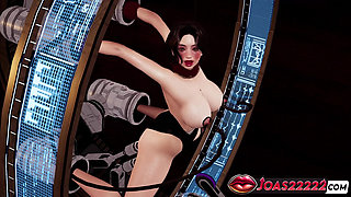 Madeleine in a Hot Fuck Machine Double Penetration with Two Toys Leading to an Exhilarating Squirt