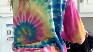 Hot brunette from squirt masturbating on webcam