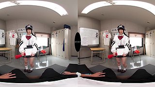 Charming Japanese teen heartbreaker VR sex scene