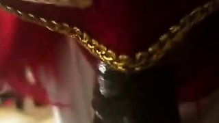 Masked Ebony Amateur Gives Blowjob and Swallows