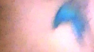 Brunette Tranny jerking in hard dick in solo Webcam