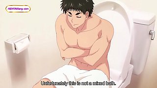 Camping club leader gets handled hard in hot outdoor bath