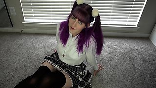 Blonde tight pussy babe solo toy fun in glamour masturbation