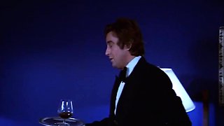 French blonde lady in vintage porno with a hairy man