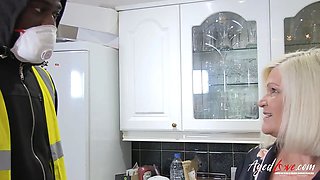 The hot, tall worker comes to sexy Laceys