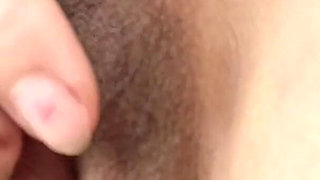 Petite Hana Show Pussy Nake in the Car Blue Dress