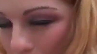 Sexy blonde MILF in lingerie in doggy anal sex