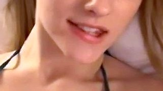 Blonde teen Sierras first erotic masturbation video