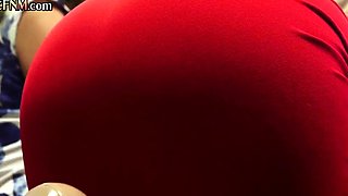 Gorgeous CFNM babes deepthroating a guy