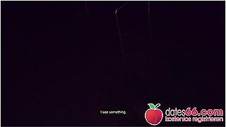 Public! Nerdy Mariella Sun Takes Big Load On Glasses