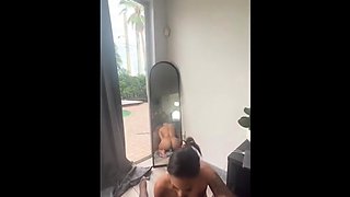 Amateur girlfriend handjob and blowjob with facial cum