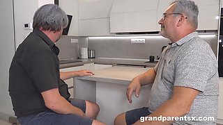 Saucy MILF and teen sex orgy emotional adult video