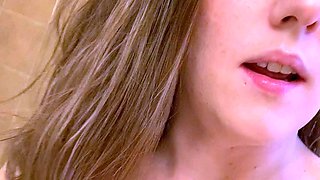 Cute amateur brunette naughty in solo jerking show on camera