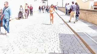 Bella radiates sensual public passion through intimate outdoor nude desire