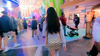 Amateur skater girl outdoor in public fucking for money