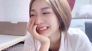 Chinese boobs play and blowjob