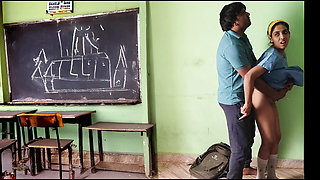 Indian Couples Sex in Uniform After the Class