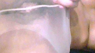 Pantyhose without thong, hairy pussy , big clit , cameltoe