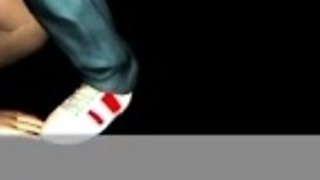 Lara footjob in void