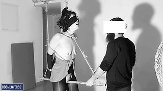 BDSM Lovers91: Submissive Slut Cums Hard in Bondage - Standing Orgasm & Squirting