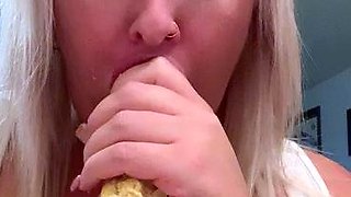 Large amateur cam woman uses two of her toys to masturbate