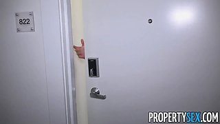 Propertysex wicked hot rental agent with narrow figure rails some Big Dick