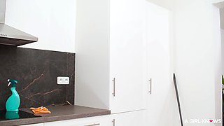 Charlotte Lapiedra in lesbian porn scene