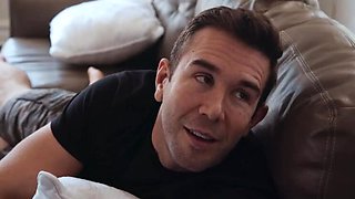 Tall teen Lena Anderson rides huge cock in reverse cowgirl - skinny blonde takes it deep