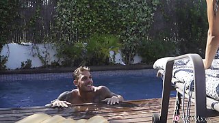 Superb Chris and Canela's big breasts action