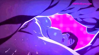 Passionate Anime Couple Night Sex Session