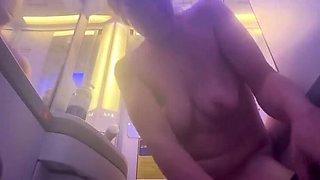 Amateur MILF Putarankahotmilf Explosive Squirting & Pussy Spread in Airplane Toilet HD