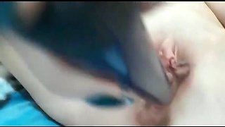 Horny MILF Alicia Double Penetrates Herself with Dildo and Vibrator in Bedroom