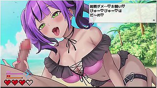 [02 Hentai Game Isekai Beach.2d Animation Of A Handjob On An Outdoor Beach