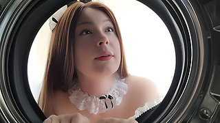Innocent Petite Maid With Big Ass Get Stuck, Tied Up And Creampied