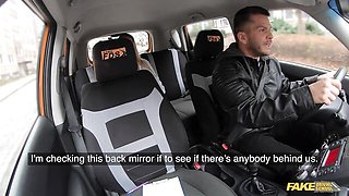 Krystal Swift rides cowgirl in the back seat
