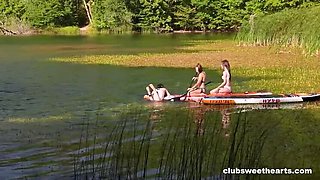 Sumiko Smile Amelia Ost Dakota Doll Threesome Lesbian Teens Licking Pussy Outdoor HD