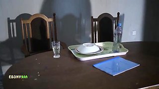 Horny Ebony Driver Gets Rough Doggystyle Fuck from Big Cock Chef