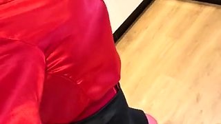 Busty brunette solo masturbation