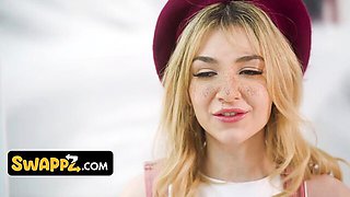 Petite Demi Hawks and Adrianna Jade Swap Big Cocks With Anthony Pierce and Nick Strokes