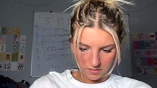 Blonde teen Sierras first erotic masturbation video