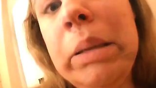 BBW with Big Nipples Masturbates in the Bathroom