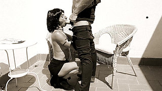 The Naughty Newspaper Chase. Black and White Hot Funny Sex Video