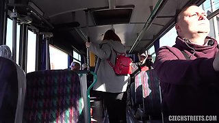 Czech Streets (139) Lucie Cougar Drilled In A Public Bus - Gloria Gucci