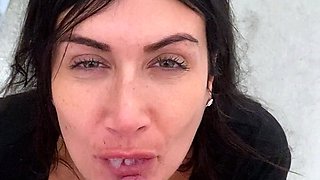 Hot Brunette Girlfriend POV Blowjob