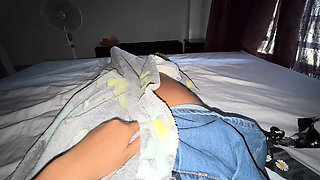 Colombian Teen Skirt No Panties Fingering Orgasm - Legs Spread Moaning