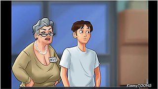 Summertime Saga Old Woman Manipulates Young Man Into Fucking Her In The Hospital Store Room